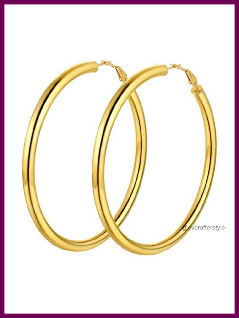 Chunky Hoop Earrings for Women 14K Gold Plated 316L Stainless Steel
